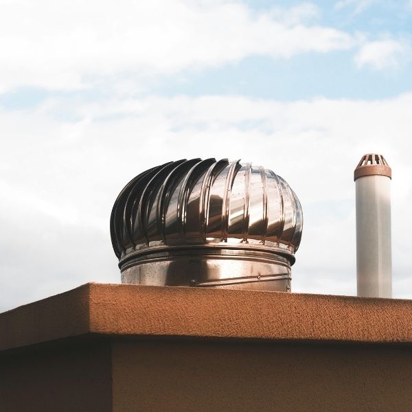 Roof ventilation whirlybird in Melbourne providing natural airflow and cooling after professional installation by Roofing Guys.